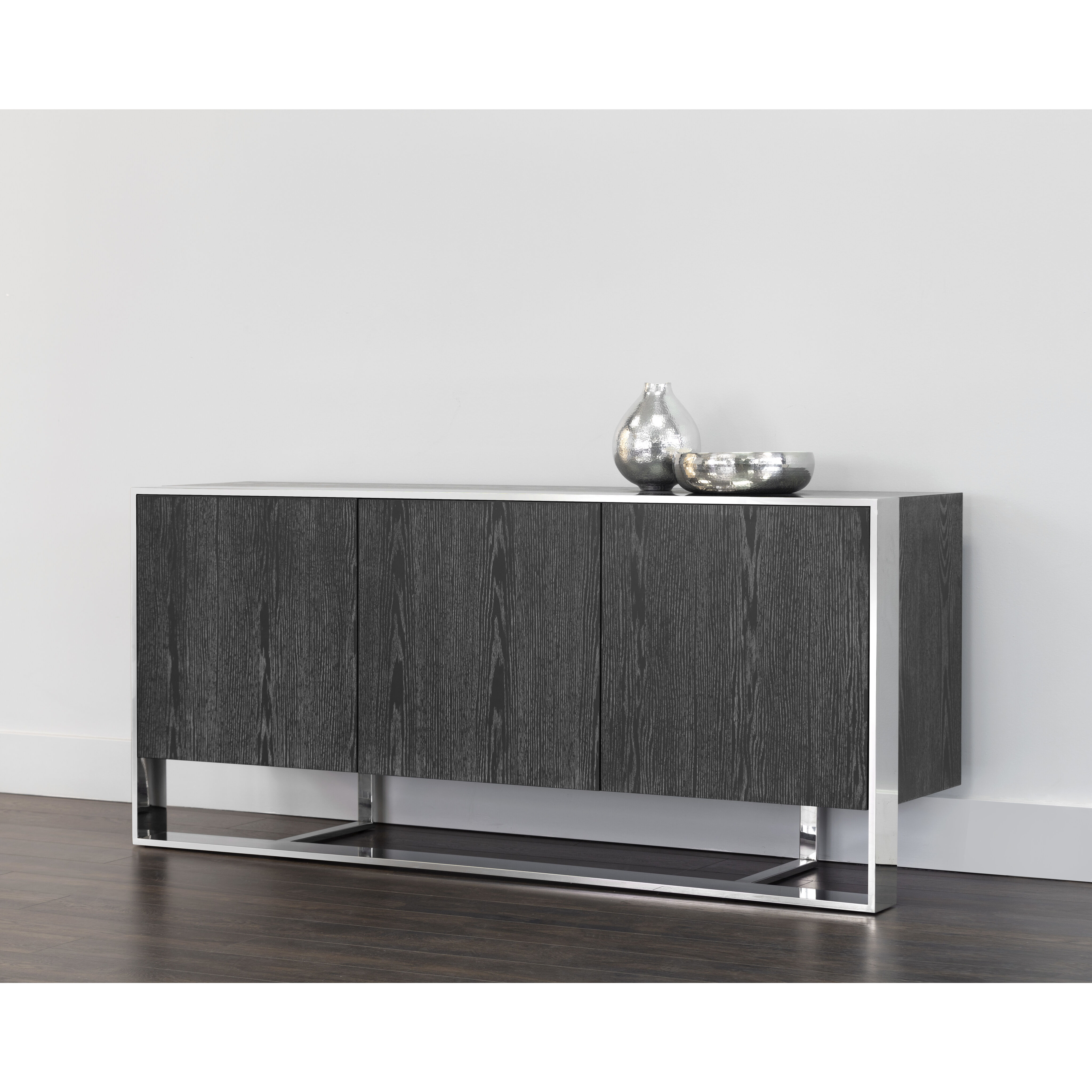 Dalton 70.75 X 17.75 inch Stainless Steel / Grey Sideboard